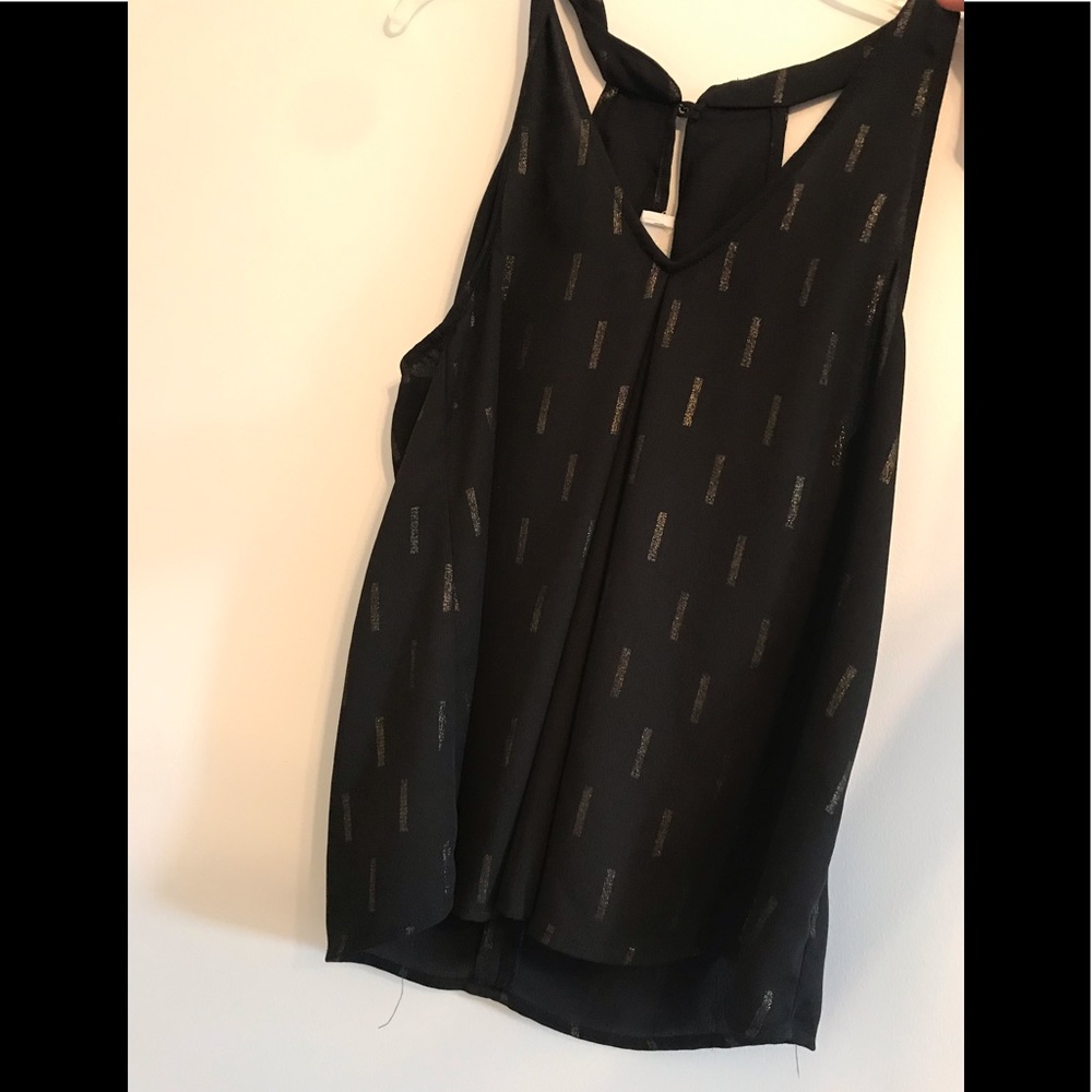 Black and gold tank top medium